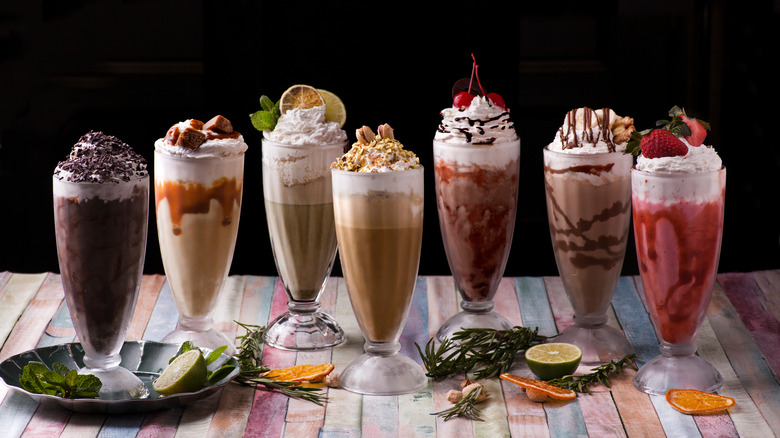 Milk Shakes with Ice Cream 